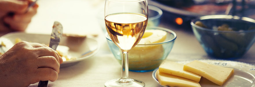 Raclette et vin